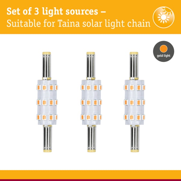 Paulmann Solenergi LED kontaktdon Taina Ersättningslampa Set om 3 2200K 50lm