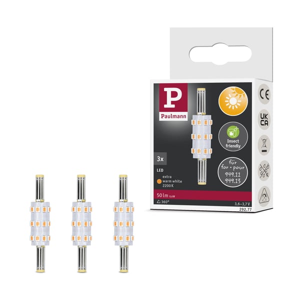 Paulmann Solenergi LED kontaktdon Taina Ersättningslampa Set om 3 2200K 50lm