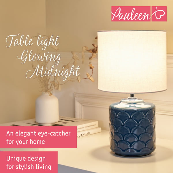 Paulmann Pauleen Bordslampa Glowing Midnight E14 max. 20W Blå, Vit