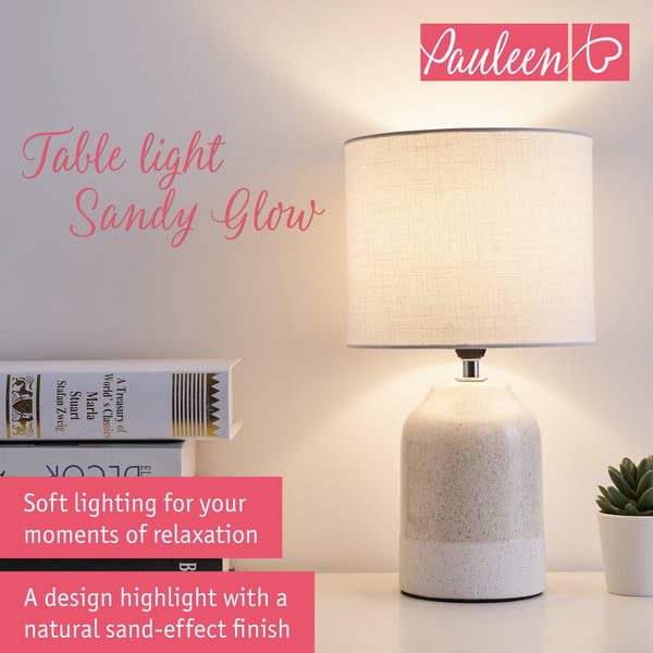 Paulmann Pauleen Bordslampa Sandy Glow E14 max. 20W Beige, Vit