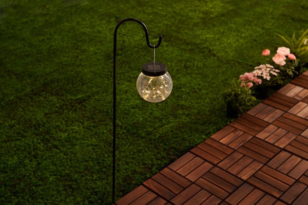 Strålkastare för trädgården Solar Pearl IP44 120x800 mm 2900K 1,2lm Glas, Svart
