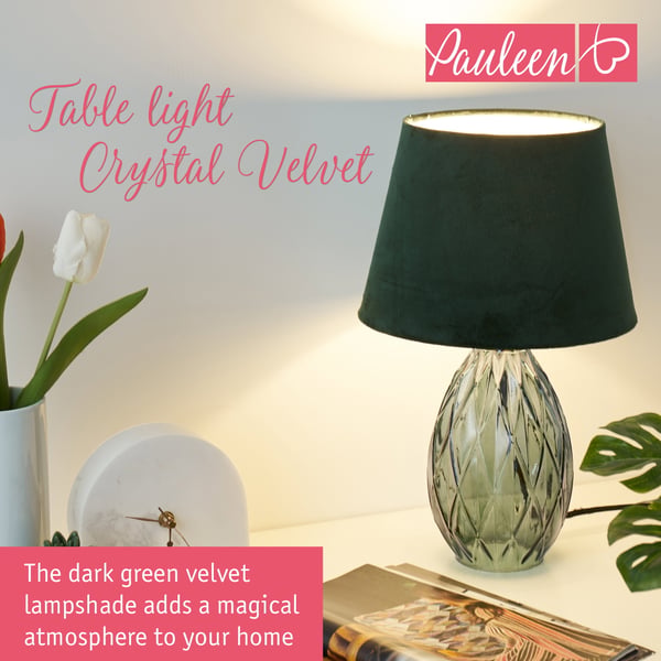 Paulmann Pauleen Bordslampa Crystal Velvet E14 max. 20W Grön