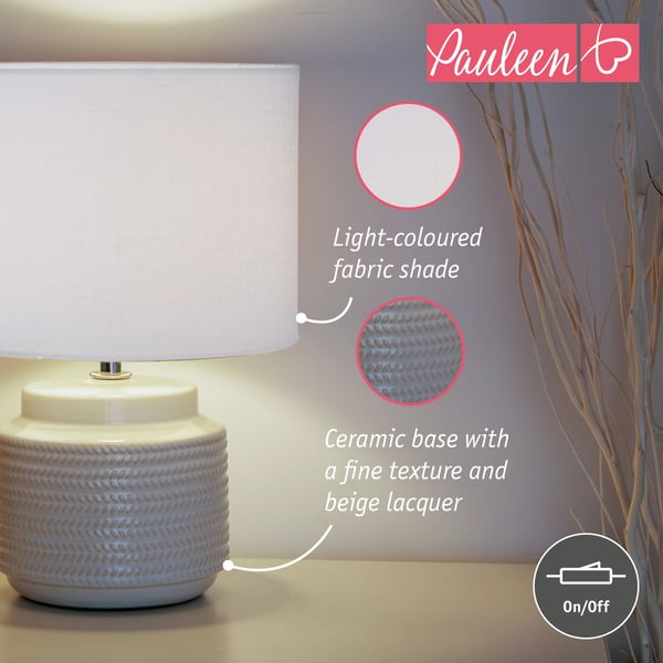 Paulmann Pauleen Bordslampa Bright Soul E14 max. 20W Beige, Vit