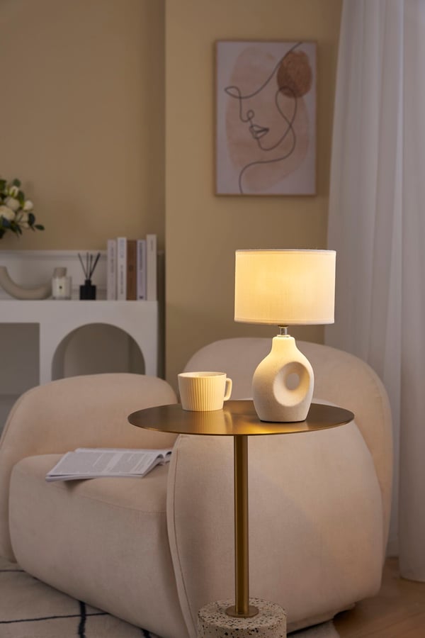 Paulmann Pauleen Bordslampa Pure Crush E14 max. 20W Vit, Beige