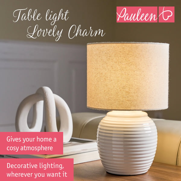 Paulmann Pauleen Bordslampa Lovely Charm E14 max. 20W Beige, Grädde