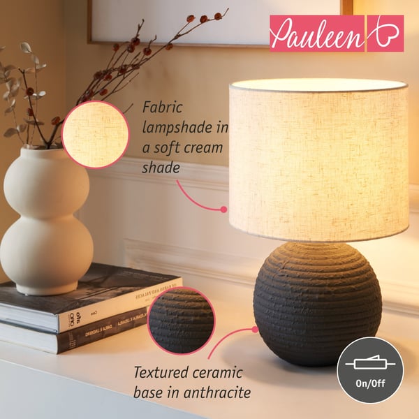 Paulmann Pauleen Bordslampa Pure Beauty E14 max. 20W Antracit, Vit