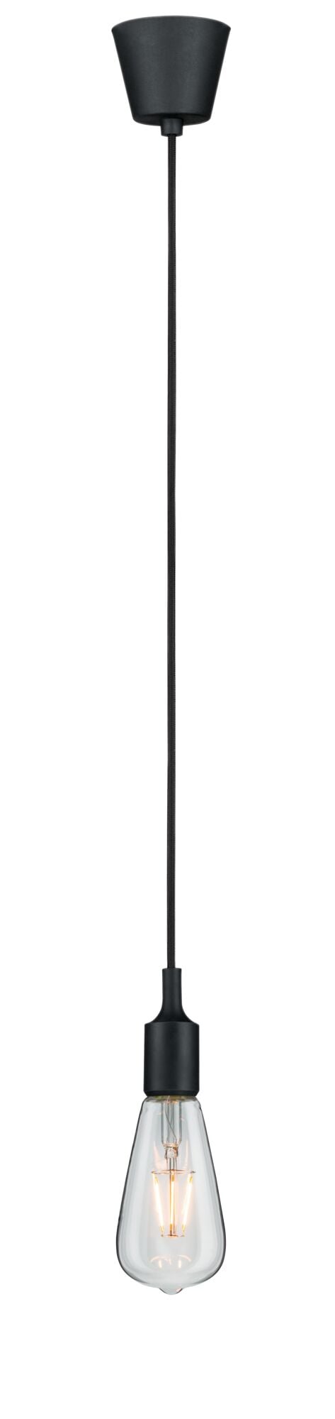 Paulmann Neordic Pendellampa Ketil Neordic E27 max. 60W Svart dimbar Silikon, Plast