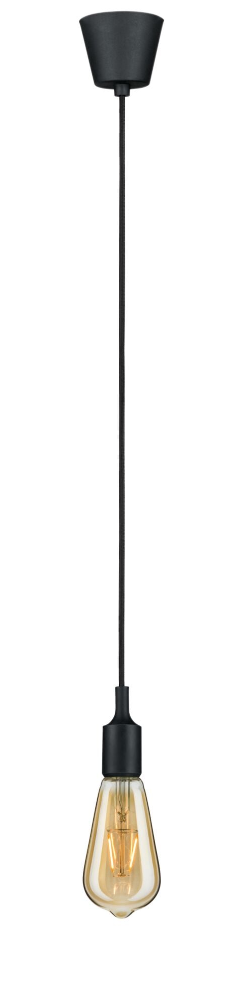 Paulmann Neordic Pendellampa Ketil Neordic E27 max. 60W Svart dimbar Silikon, Plast