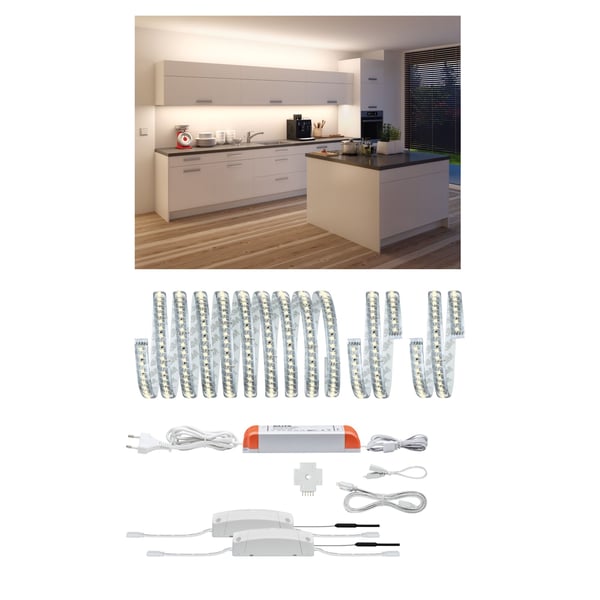Paulmann MaxLED 1000 Set Kök Comfort Indirekt 3m beschichtet IP44 35W 880lm/m 2700K 60VA