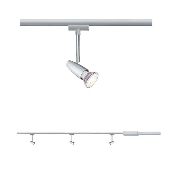 Paulmann URail Spotlight för strömskenor Smart Home Zigbee 3.0 Barelli Startset GU10 max. 3x10W dimmbar 230V Chrom matt/Chrom Smart Home Zigbee Paulmann URail Spotlight för strömskenor Smart Home Zigbee 3.0 Barelli Startset GU10 max. 3x10W dimmbar 230V Chrom matt/Chrom Smart Home Zigbee