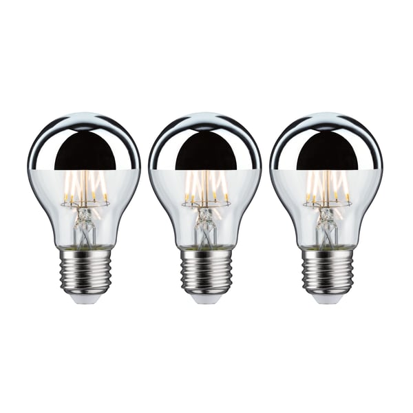 Paulmann Modern Classic Edition Standard 230V LED-glödlampa Huvudspegel E27 3x600lm 3x6,5W 2700K Toppreflektor silver