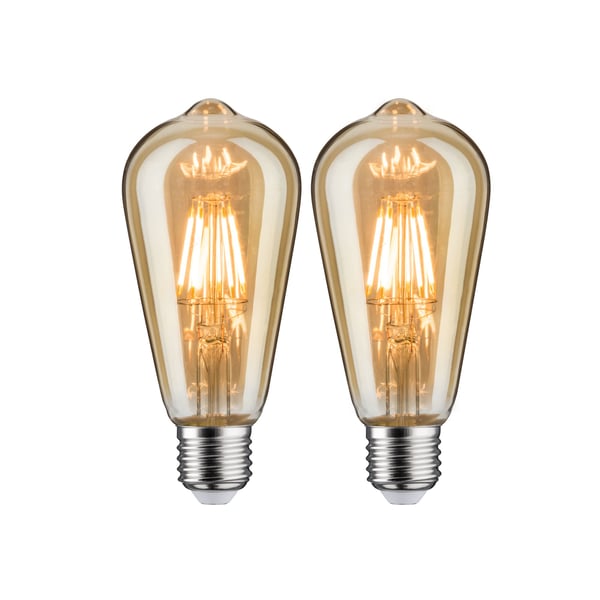 Paulmann Vintage Edition Standard 230V LED-kolv ST64 E27 2x680lm 2x6,5W 2500K Guld