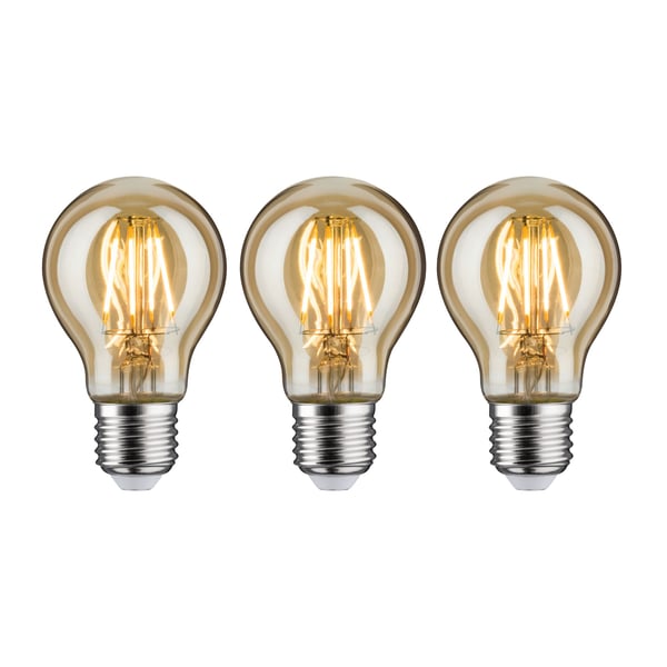 Paulmann Vintage Edition Standard 230V LED-glödlampa E27 3x500lm 3x4,7W 2500K Guld