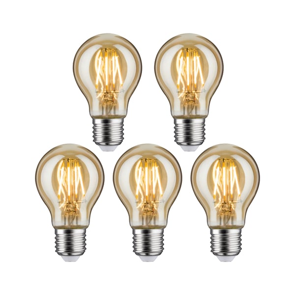 Paulmann Vintage Edition Standard 230V LED-glödlampa E27 5x500lm 5x4,7W 2500K Guld