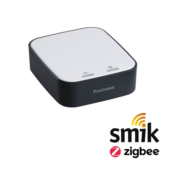 Paulmann Attraktivt prissatt startpaket Smart Home smik Gateway med väggbrytare + LED-infälld lampa Nova Plus Coin baspaket svängbar Tunable White