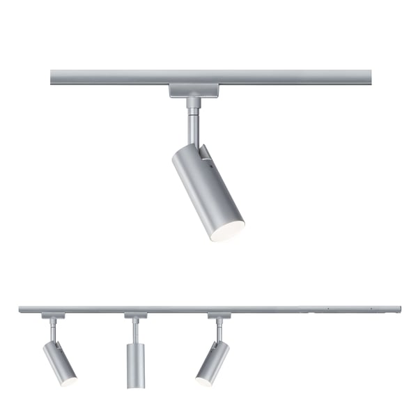 Paulmann URail Spotlight för strömskenor Tubo Startset 3x237lm 3x4,5W 3000K 230V Krom matt