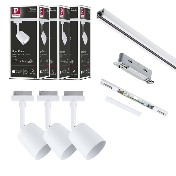 Paulmann URail Spotlight för strömskenor Cover GU10 max. 10W dimbar 230V Signal vit