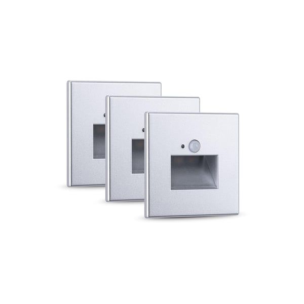 Paulmann Set LED infälld vägglampa Edge 80x80 mm 3x1,2W 3x25lm 230V 2700K Krom matt