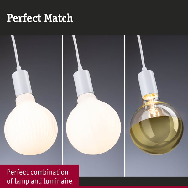 Paulmann Pendellampa Ravi IP44 E27 3000K 400lm 4,3W Vit matt dimbar