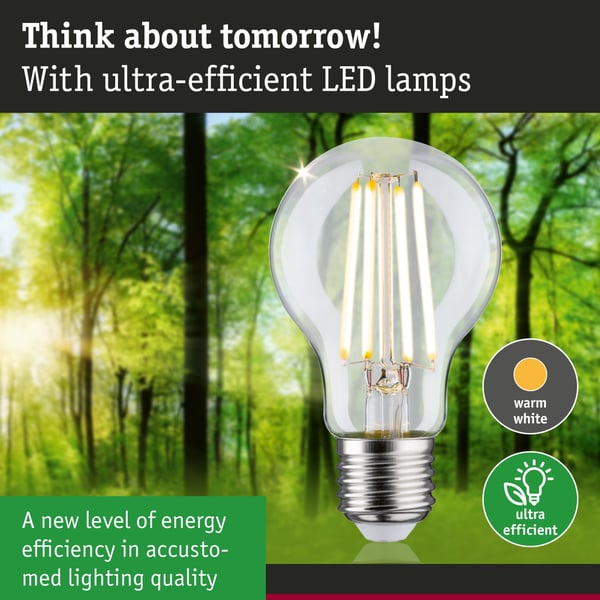 Paulmann Efficient-Line Set LED-glödlampa Glödtråd 230V LED-glödlampa E27 5x525lm 5x2,5W 3000K Klar