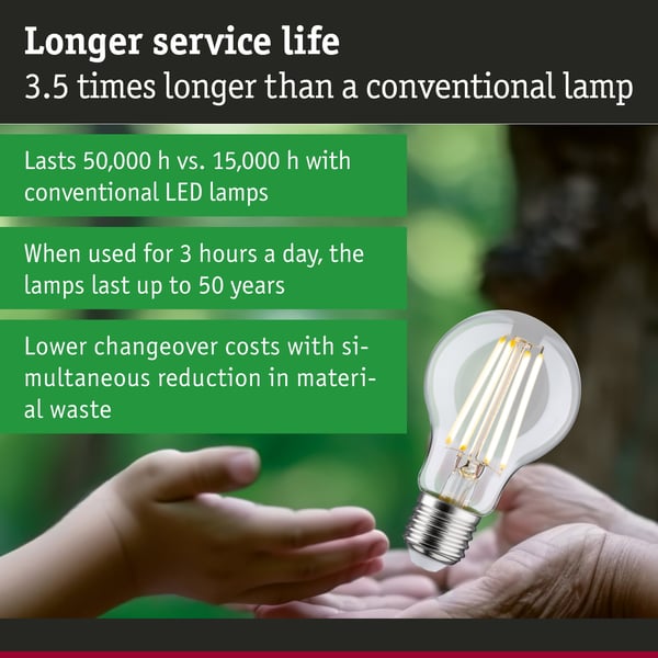 Paulmann Efficient-Line Set LED-glödlampa Glödtråd 230V LED-glödlampa E27 5x525lm 5x2,5W 3000K Klar