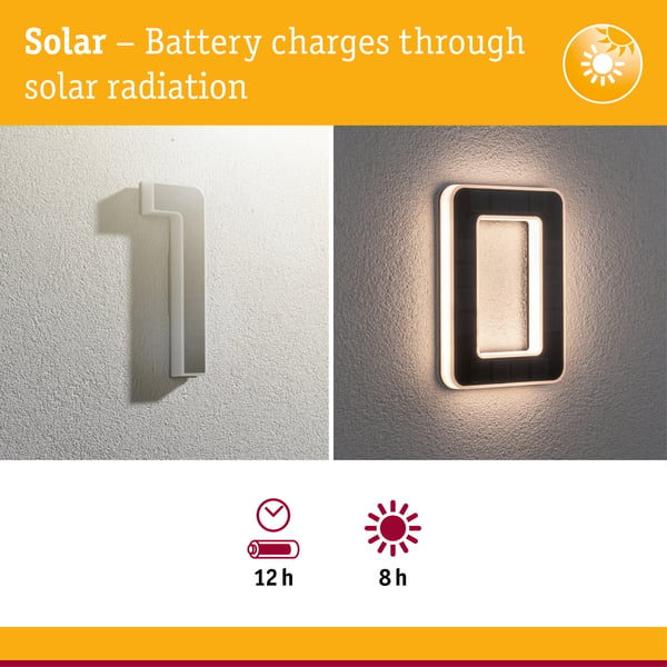 Paulmann Set Solar LED lampa för husnummer inkl. utbytbart batteri 3000K 2x6lm 2x0,2W Svart