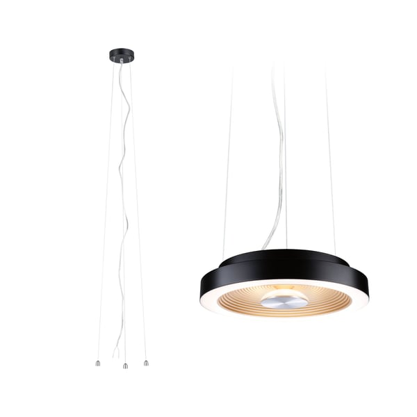 Paulmann LED taklampa Volea 3000K 950lm 230V 3,5W / 13W dimbar Svart, Guld, Silver