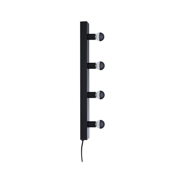 Paulmann Set Spegellampa Regula II inkl. glödlampa E14 2700K 4x250lm 230V 4x2,5W dimbar Svart, Toppreflektor svart matt