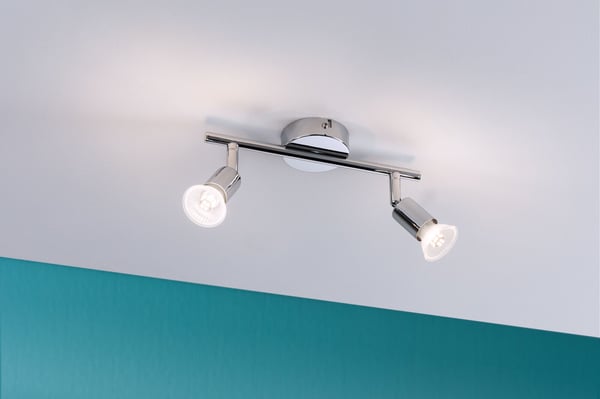 Paulmann Strålkastare Carolina IP44 GU10 230V max. 2x10W dimbar Krom