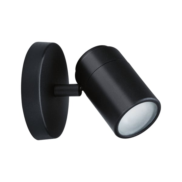 Paulmann Strålkastare Zyli IP44 GU10 230V max. 10W dimbar Svart matt
