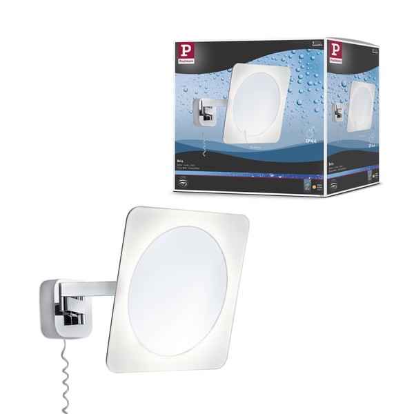 Paulmann LED sminkspegel Bela IP44 3000K 260lm 230V 5,7W Krom, Vit, Spegel