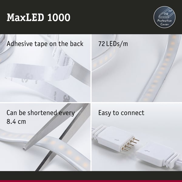 Paulmann MaxLED 1000 LED remsa Förlängning 2,5m RGBW belagd 28W 1000lm/m RGBW+