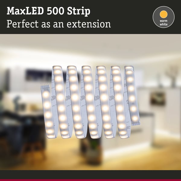 Paulmann MaxLED 500 LED remsa Enkelstripe 2,5m varmvitt belagd 15W 550lm/m 2700K