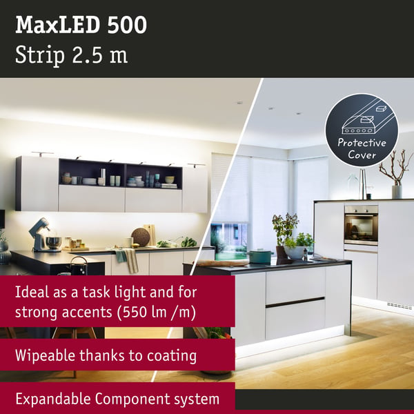 Paulmann MaxLED 500 LED remsa Förlängning 2,5m Tunable White belagd 16W 550lm/m Tunable White