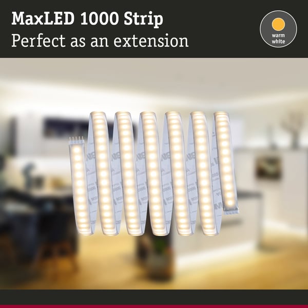 Paulmann MaxLED 1000 LED remsa Förlängning 2,5m Varmvitt belagd 29W 1100lm/m 2700K