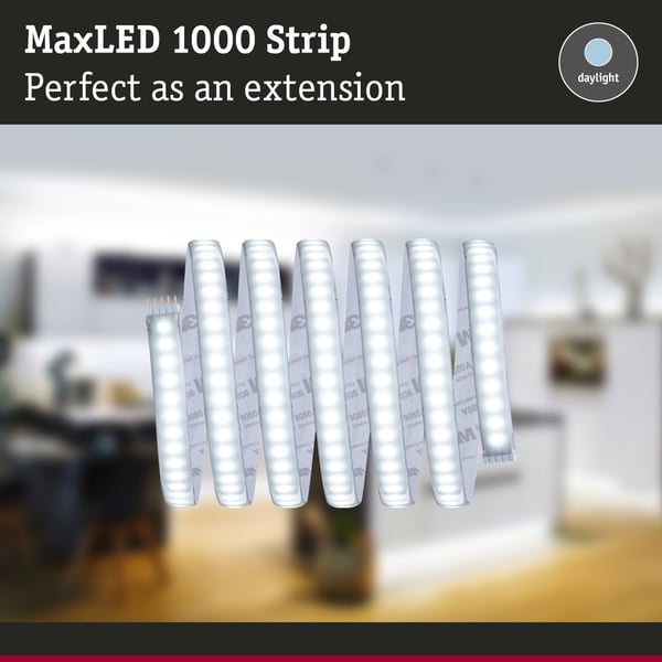 Paulmann MaxLED 1000 LED remsa Förlängning 2,5m Dagsljusvitt belagd 29W 1100lm/m 6500K
