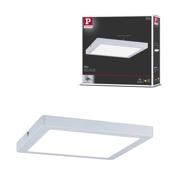 Paulmann LED panel Atria panel vinkelformad 220x220 mm 14W 1150lm 2700K Vit dimbar