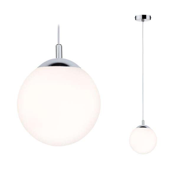 Paulmann Pendellampa Globe lampa IP44 E27 max. 20W Satin, Krom dimbar
