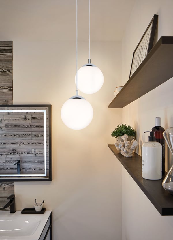 Paulmann Pendellampa Globe lampa IP44 E27 max. 20W Satin, Krom dimbar
