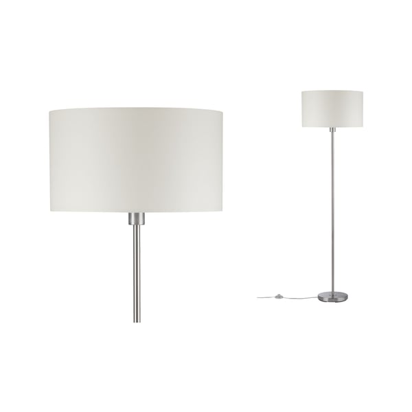 Paulmann Golvlampa Tessa lampa E27 max. 60W Grädde, Järn borstat Metall, Tyg