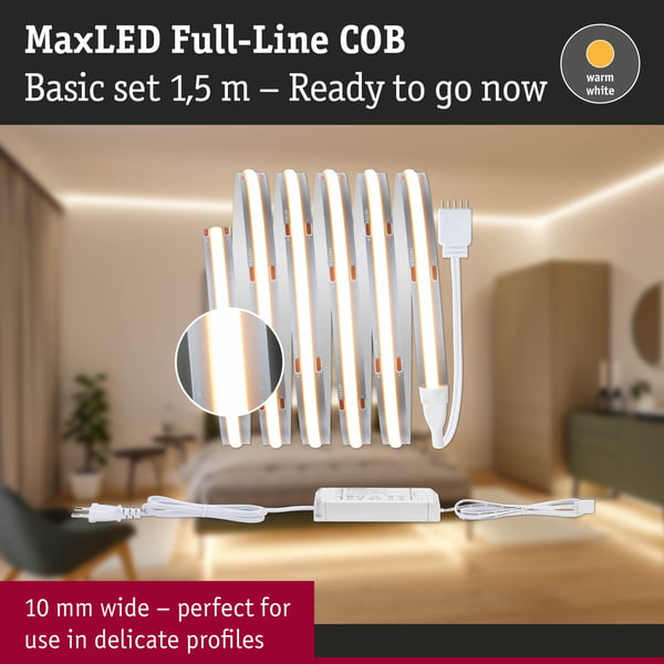 Paulmann MaxLED 500 LED remsa Baspaket COB 1,5m 2700K 10W 500lm/m 2700K 25VA