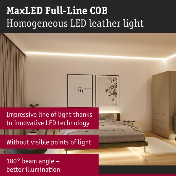 Paulmann MaxLED 1000 LED remsa Baspaket COB 1,5m Varmvitt 1,5m 18W 1080lm/m 528 LEDs/m 2700K 40VA