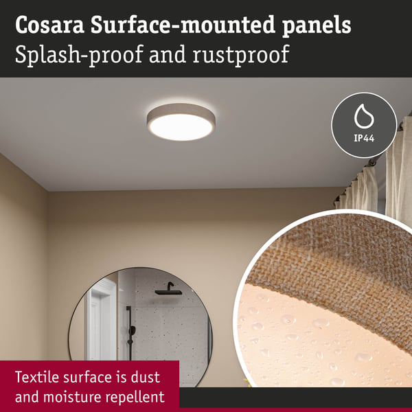 Paulmann LED panel Cosara IP44 rund 300 mm 15W 1300lm 4000K Beige