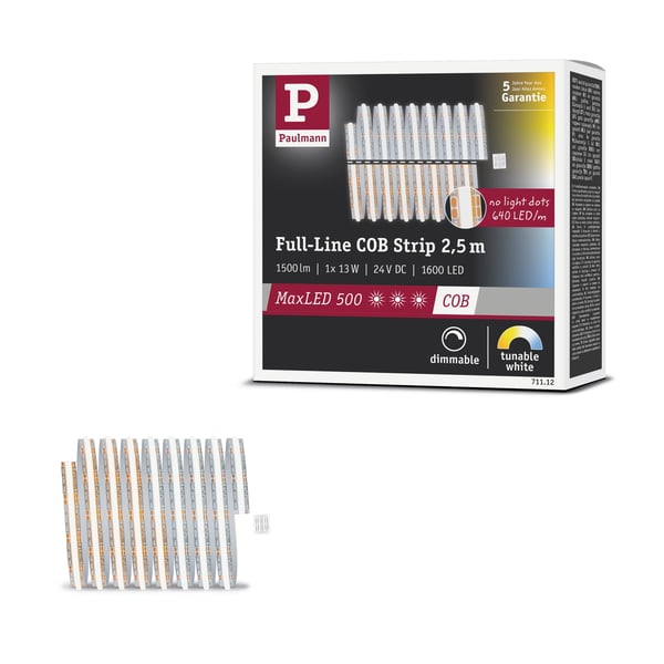 Paulmann MaxLED 500 LED remsa Förlängning COB 2,5m Tunable White 13W 600lm/m Tunable White