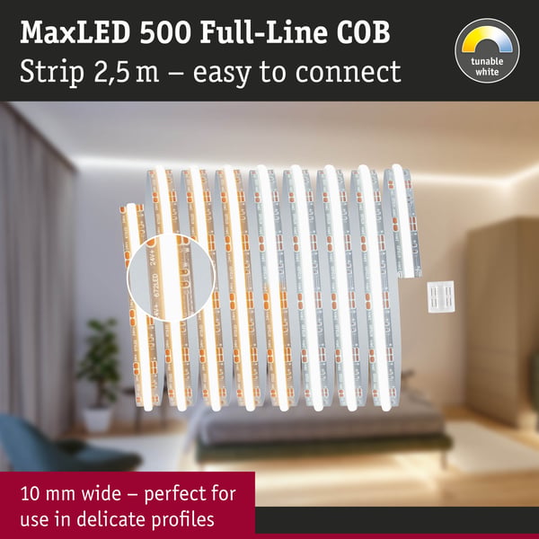 Paulmann MaxLED 1000 LED remsa Förlängning COB 2,5m Tunable White 23,5W 1200lm/m Tunable White