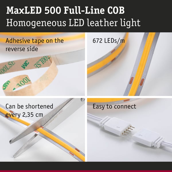 Paulmann MaxLED 1000 LED remsa Förlängning COB 2,5m Tunable White 23,5W 1200lm/m Tunable White