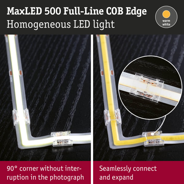Paulmann MaxLED 500 LED remsa Förlängning COB Varmvitt 0,3W 833lm/m 2700K