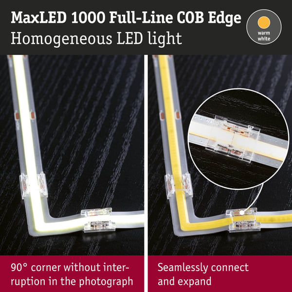 Paulmann MaxLED 1000 LED remsa COB 0,03m Varmvitt 0,6W 1800lm/m 2700K
