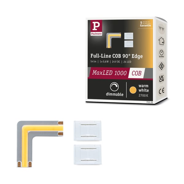 Paulmann MaxLED 1000 LED remsa COB 0,03m Varmvitt 0,6W 1800lm/m 2700K