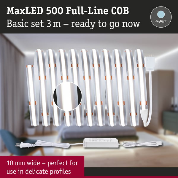 Paulmann MaxLED 500 LED remsa Baspaket COB 3m 6500K 19W 600lm/m 6500K 36VA